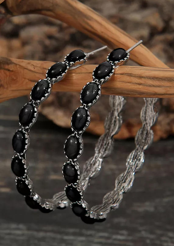 Large Hoop Alloy Ear Wrap Earrings