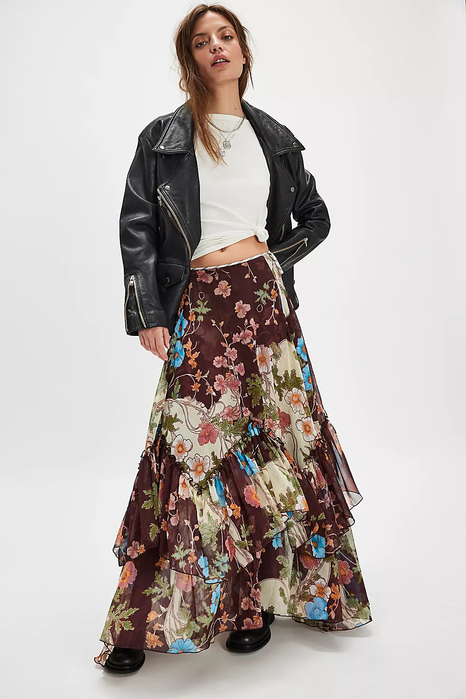 Palermo Villa Chiffon Maxi Skirt