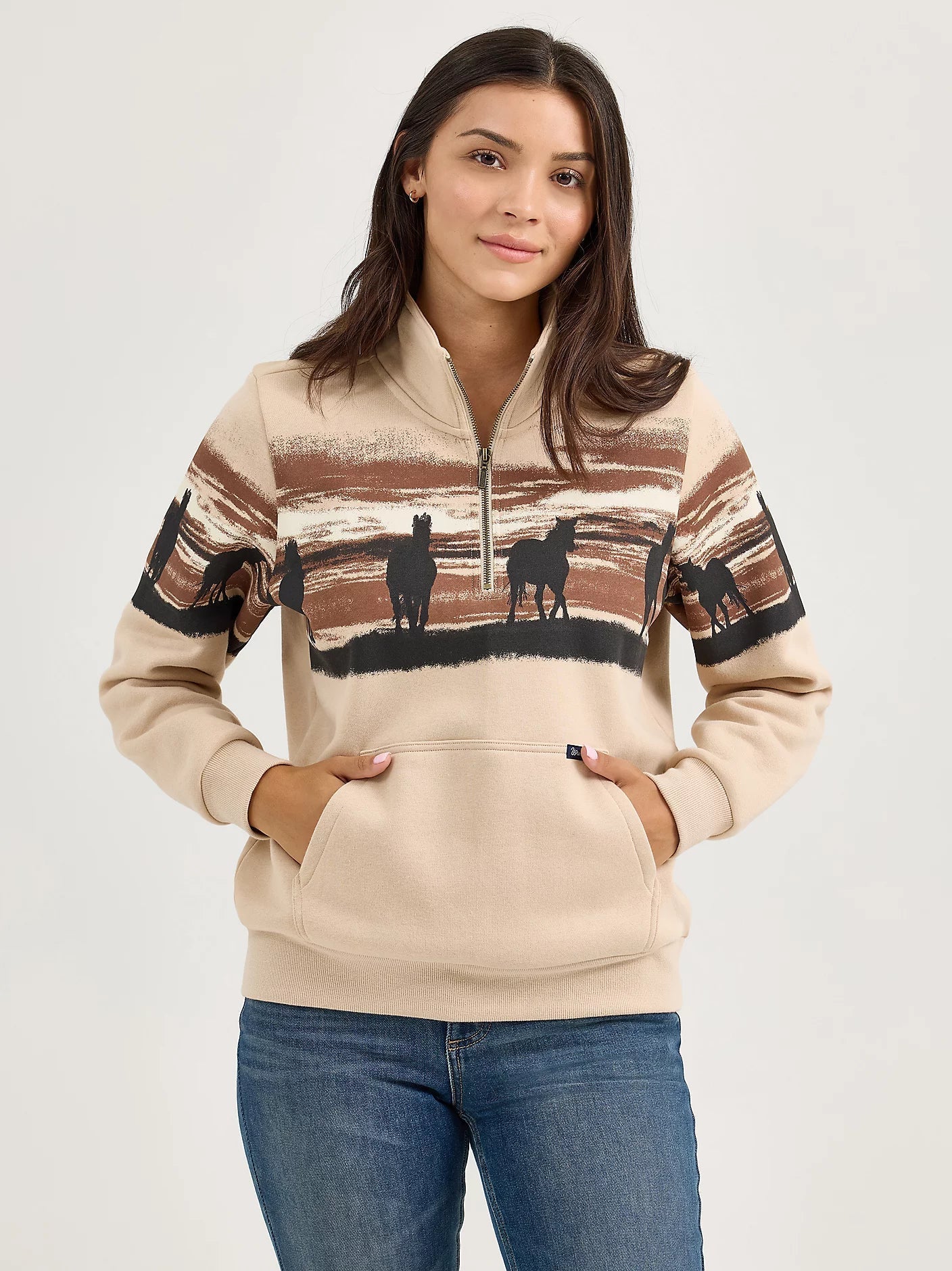 Women's Western Quarter Zip Sweatshirt
