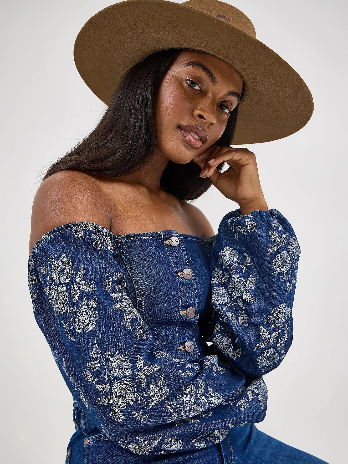 Wrangler Western Floral Denim Set