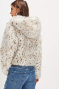 Hooded Faux Fur Jacket