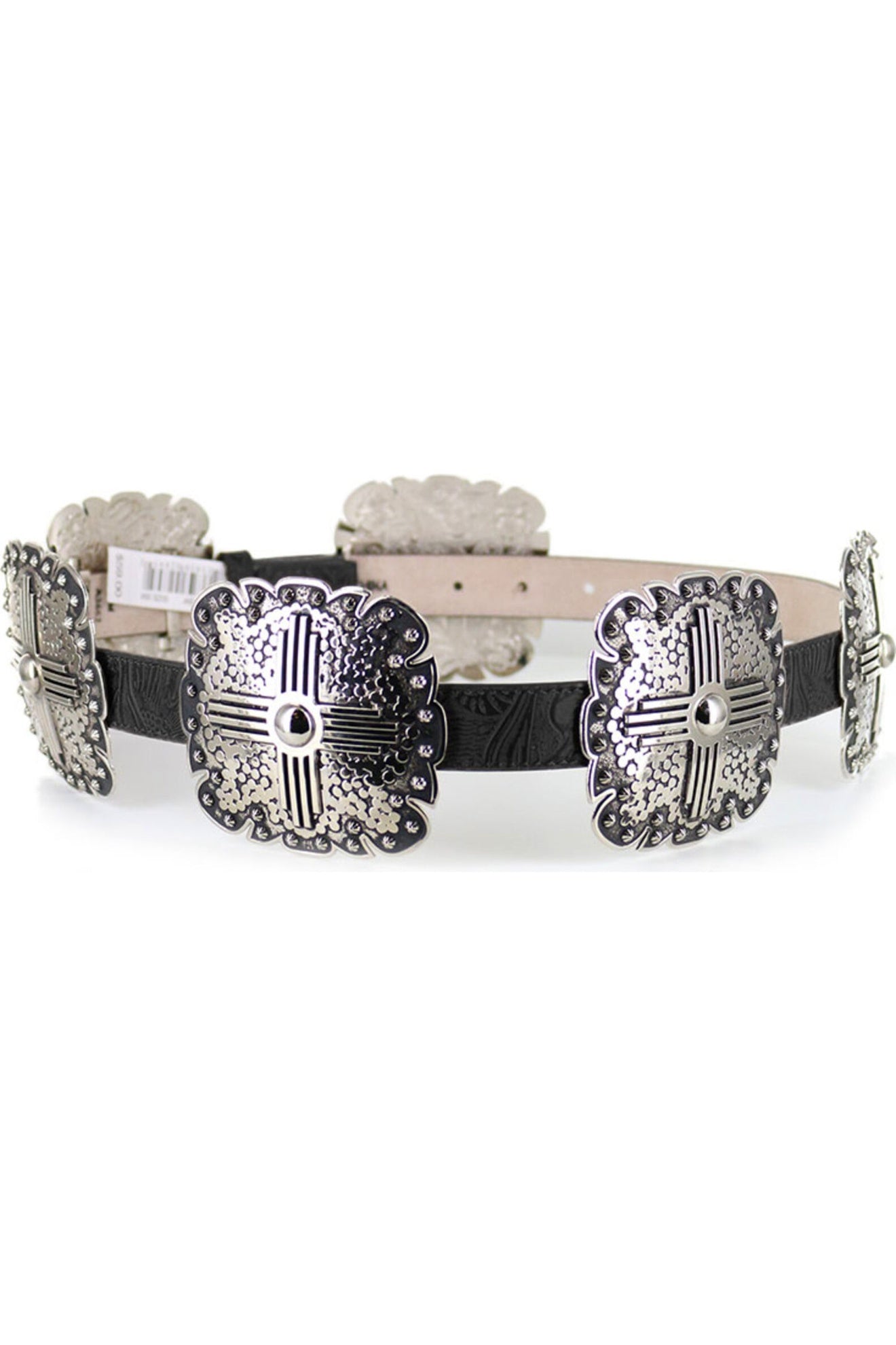 Square Concho Leather Belt