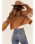 Faux Suede Western Fringe Jacket