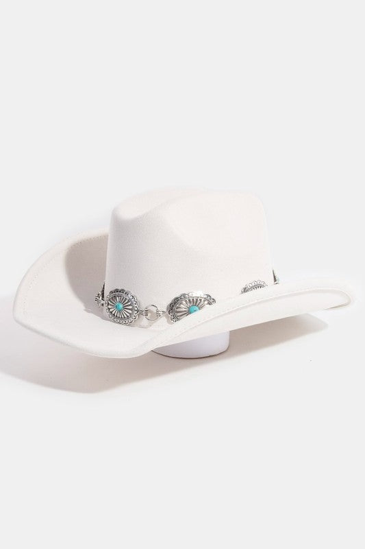 Concho Cowboy Hat (Ivory)