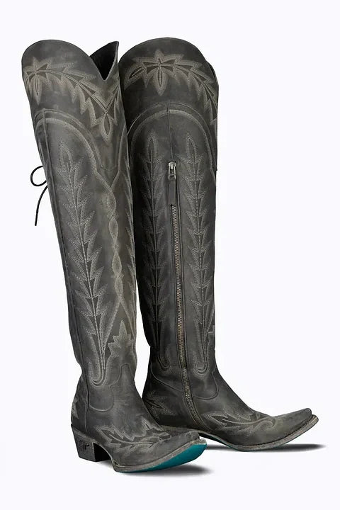 Retro Western Zipper Women's Boots