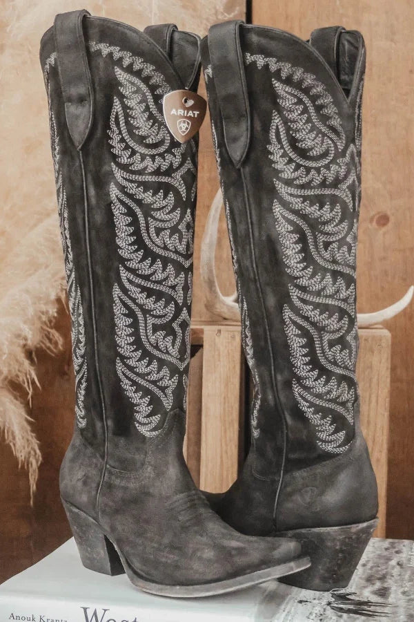Cowgirl Western Embroidered Knee Boots