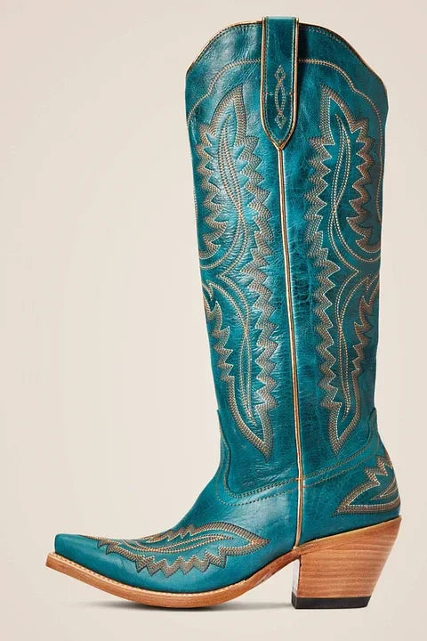 Tall Leather Western Boots