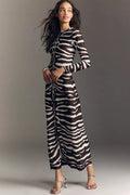 Animal Print Fitted Maxi Dress