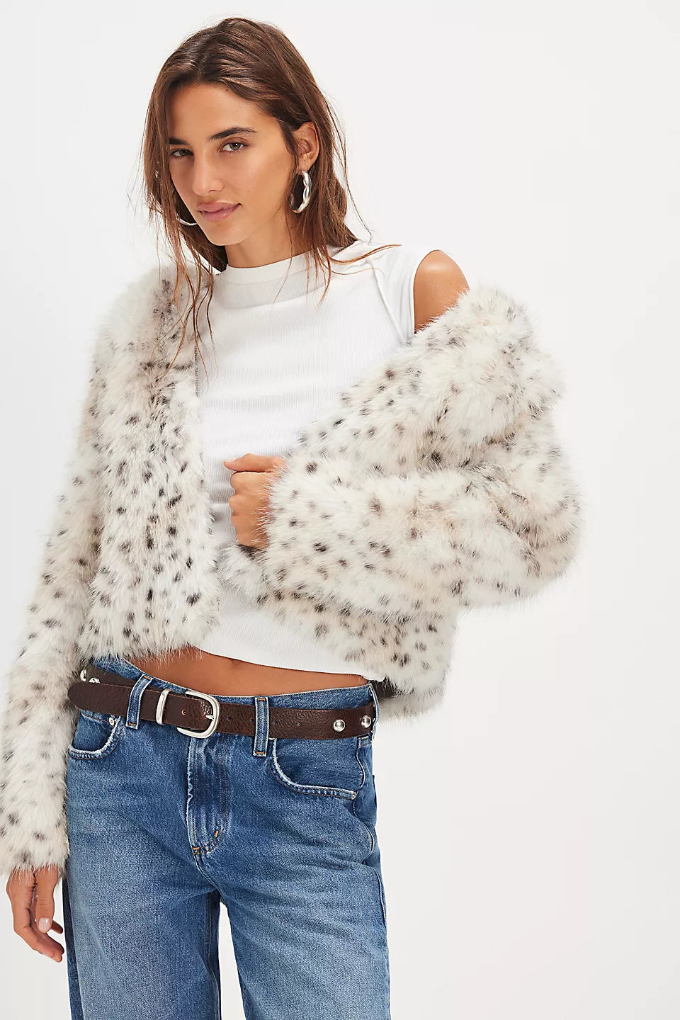 Hooded Faux Fur Jacket