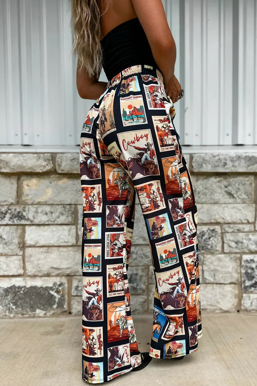 Cowboys Only Wide Leg Pants