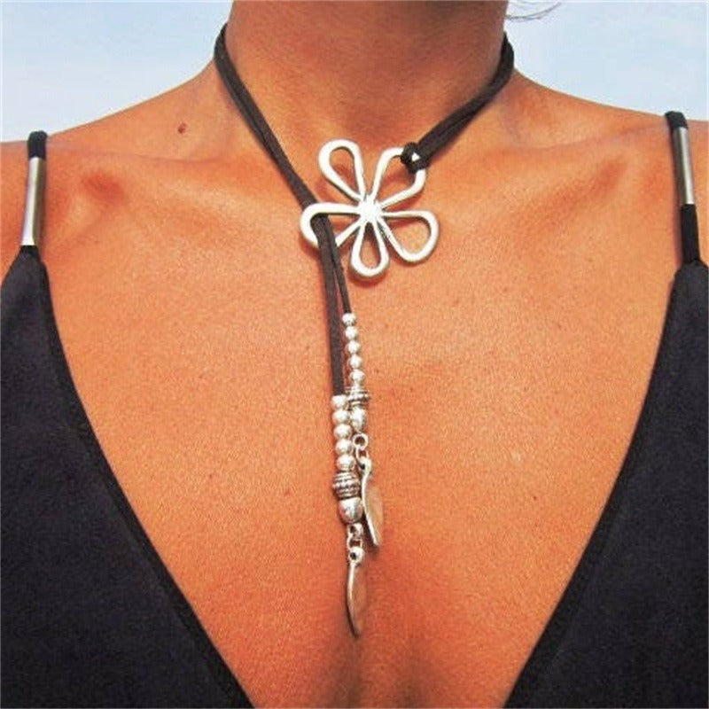 Bohemian Y-Flower Necklace