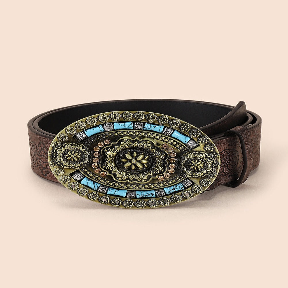 vintage engraved embossed belt