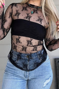 Lace Layering Top -Black