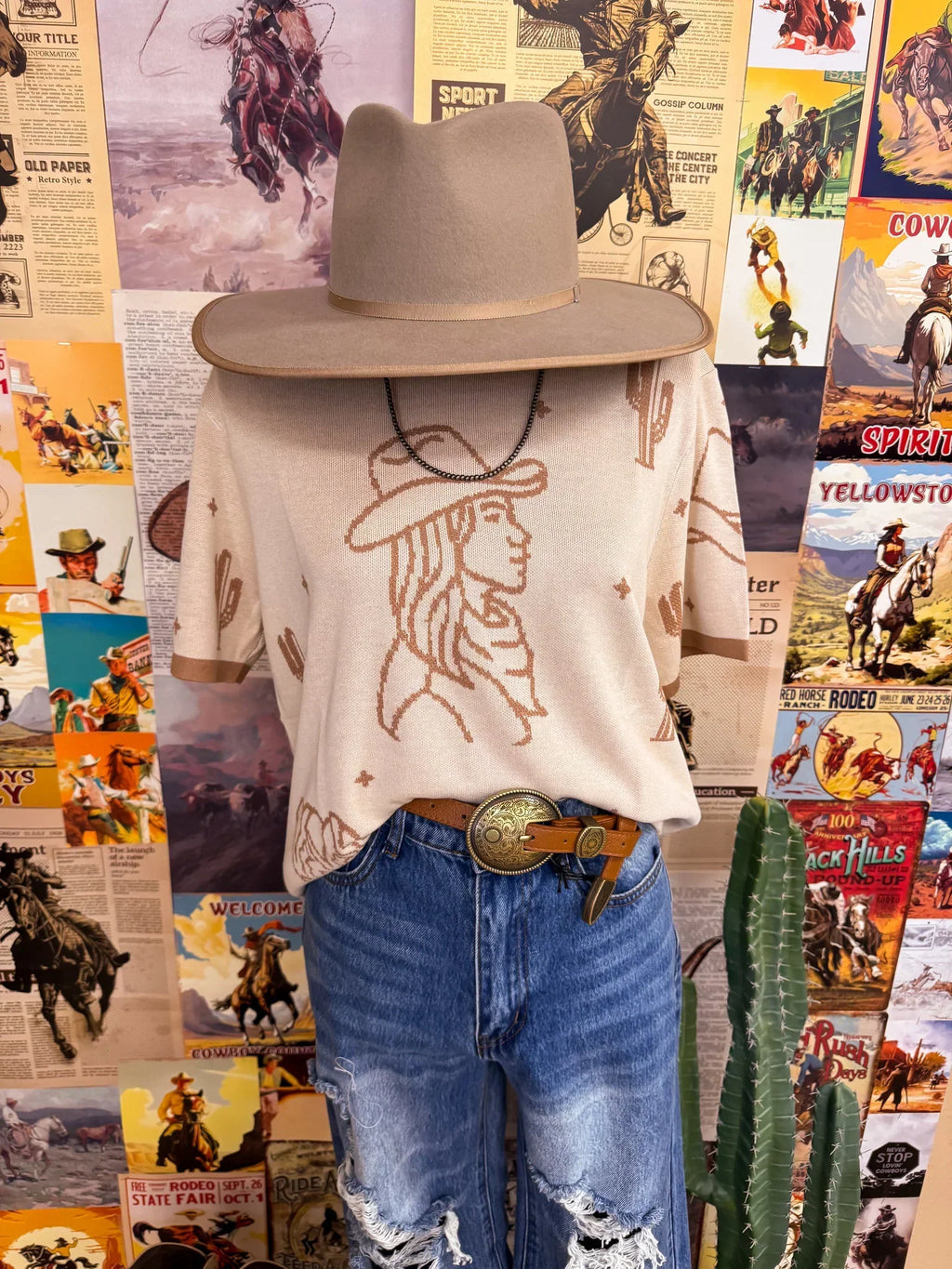 The Rodeo Queen Top (Beige)