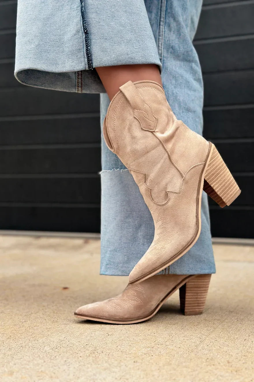 Beige Booties