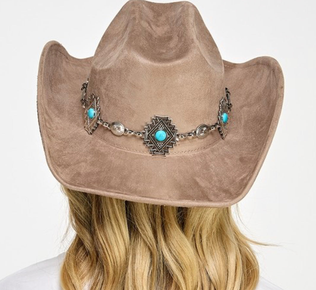 Turquoise Concho Cowgirl Hat