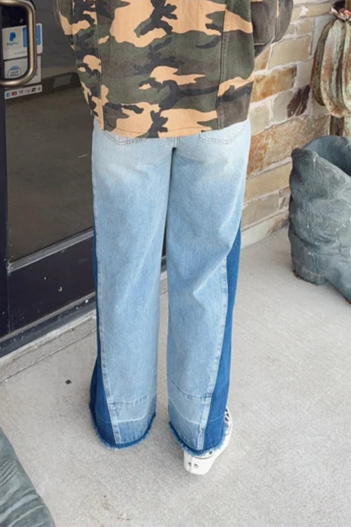 Western Cowboy Contrast Jeans Set