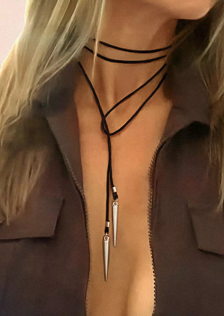 Bohemian Leather Choker Necklace