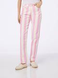 Pink Striped Print Pants