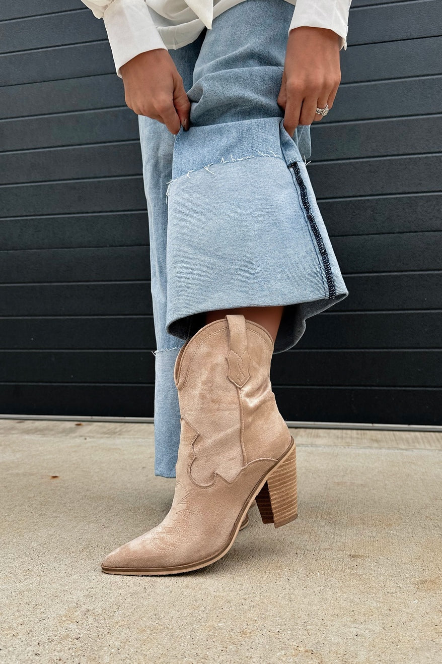 Beige Booties