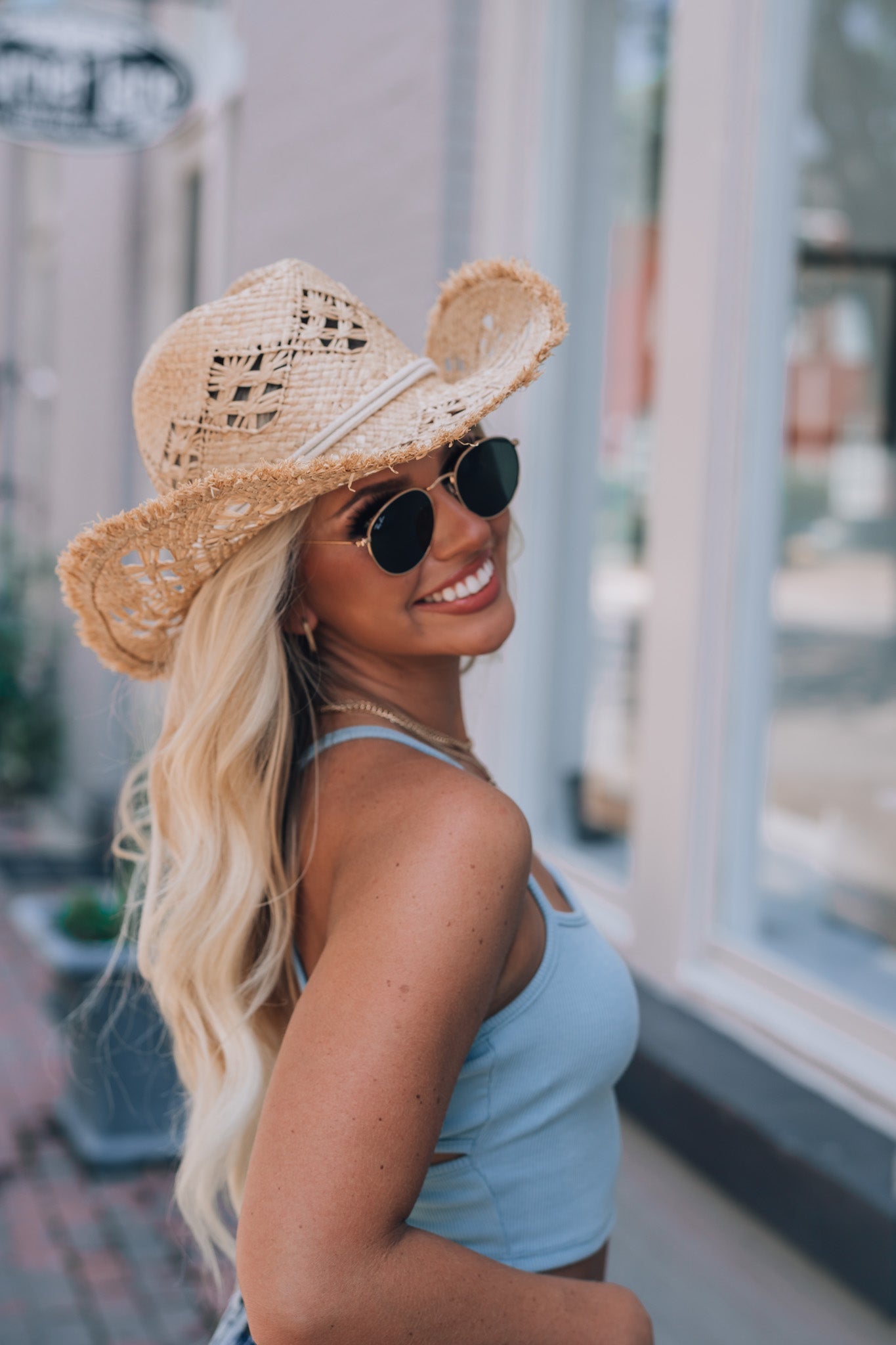Straw Fringe Cowboy Hat