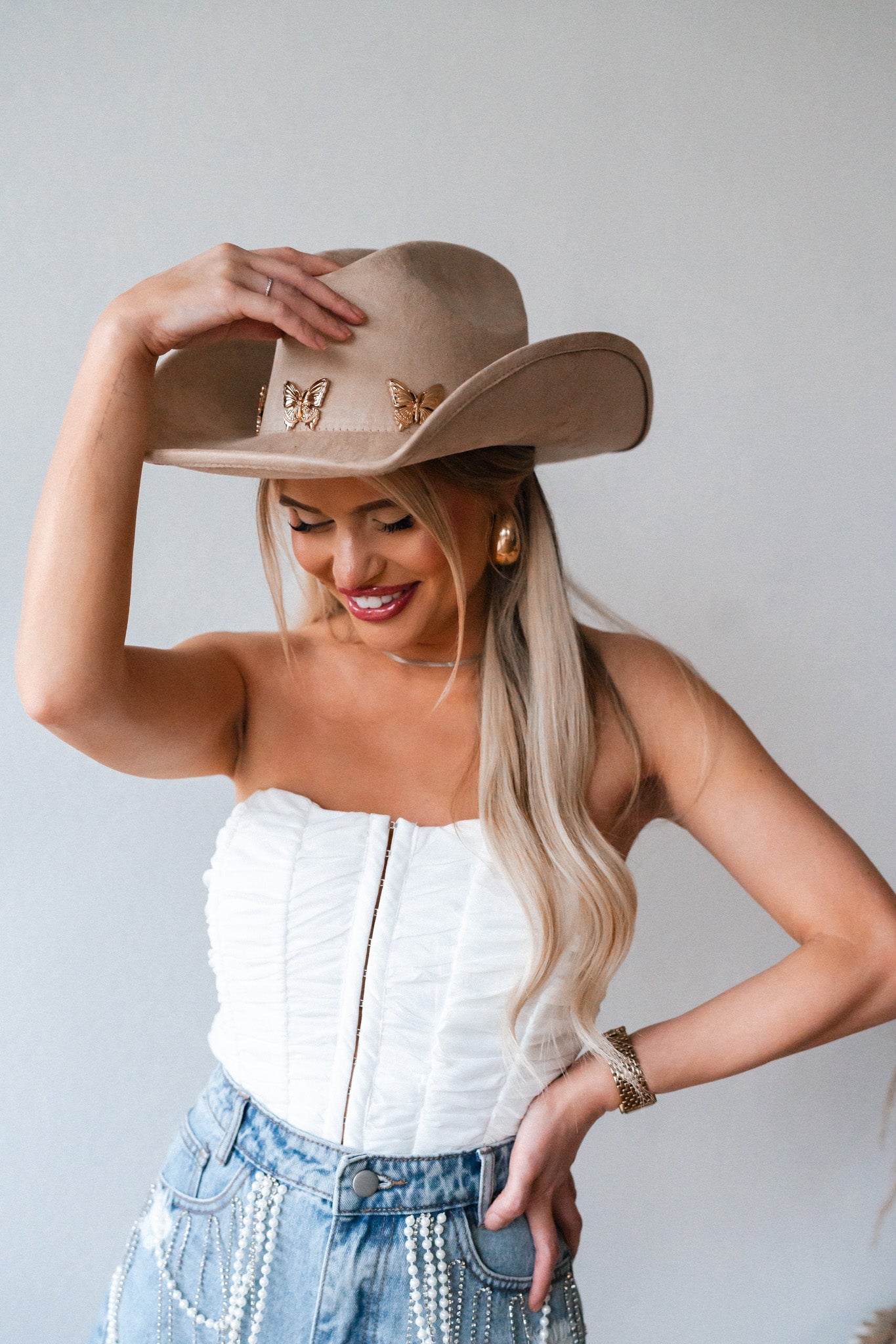 You Give Me Butterflies Cowboy Hat (Khaki)