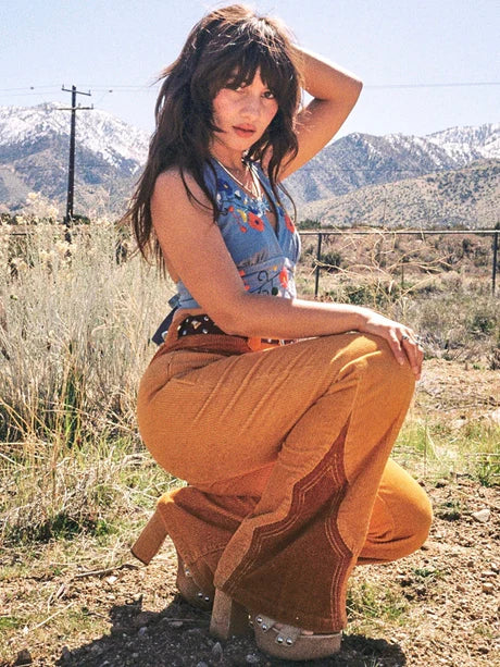 Cinnamon Girl Golden Cord Pants