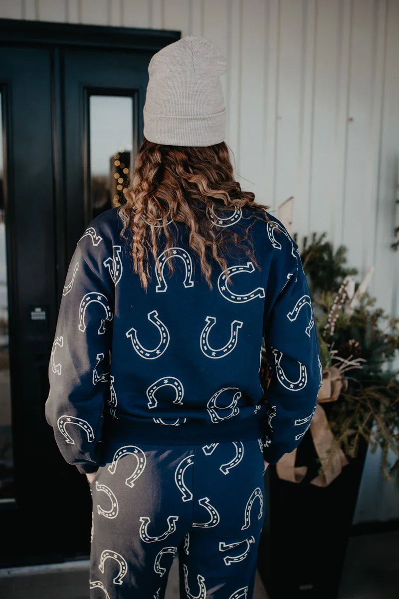 Horse Shoe Navy Lounge Set