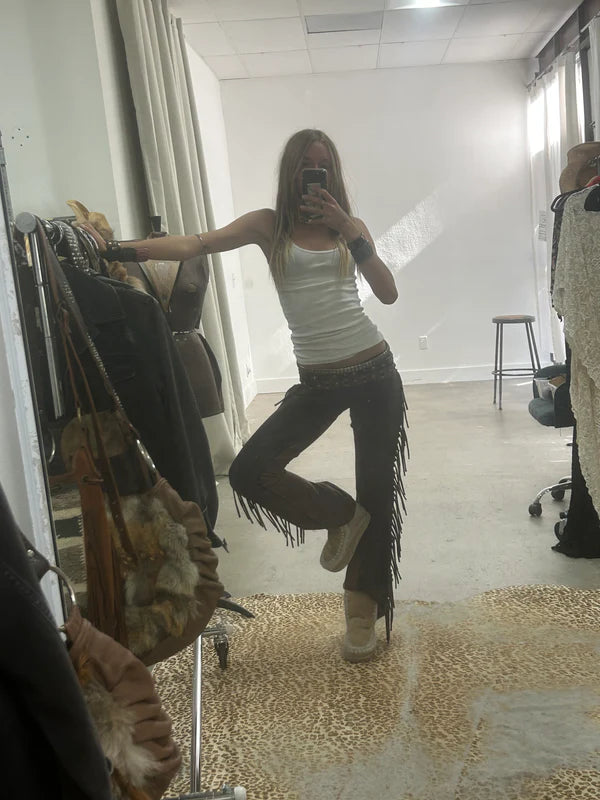 Fringe Cotton Pant