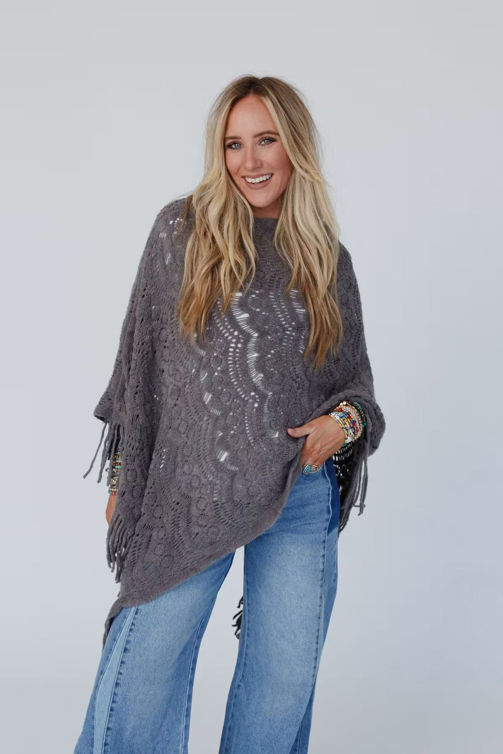 Sea Beyond Lace Poncho