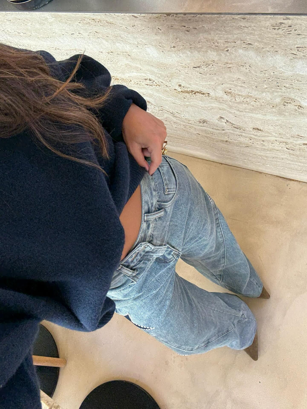 Star Patch Straight-Leg Jeans