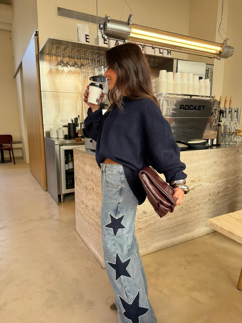 Star Patch Straight-Leg Jeans