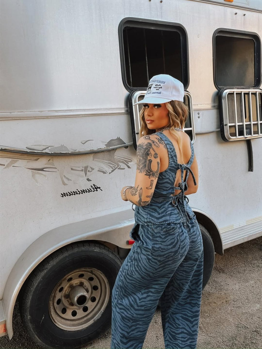 Zebra Stripe Denim Co ord Set