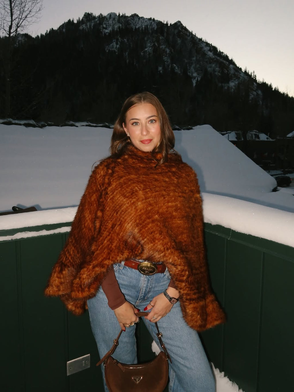 Textured Cozy Knit Cape Top