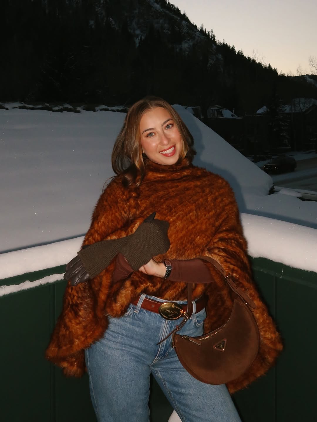 Textured Cozy Knit Cape Top