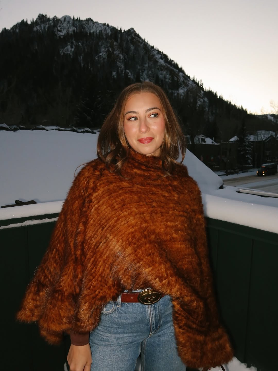 Textured Cozy Knit Cape Top