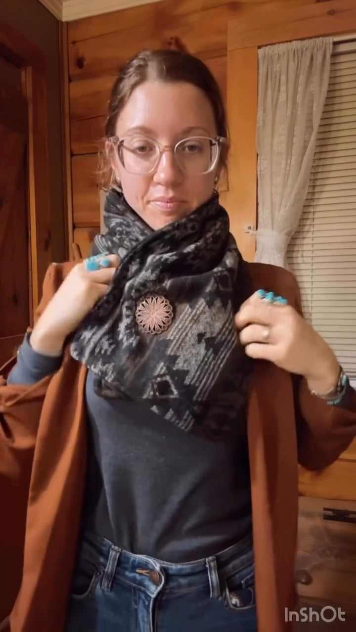 Southwestern Print Wrap Scarf