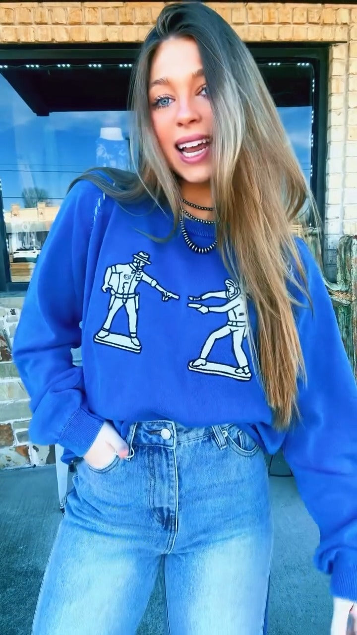 Western Cowboy Contrast Jeans Set