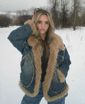 Denim Sherpa Coat