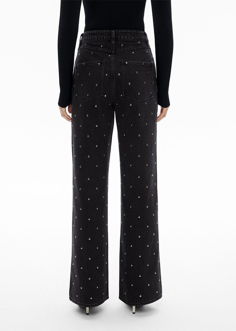 Black Studded Denim Set