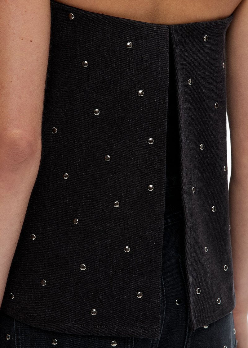 Black Studded Denim Set