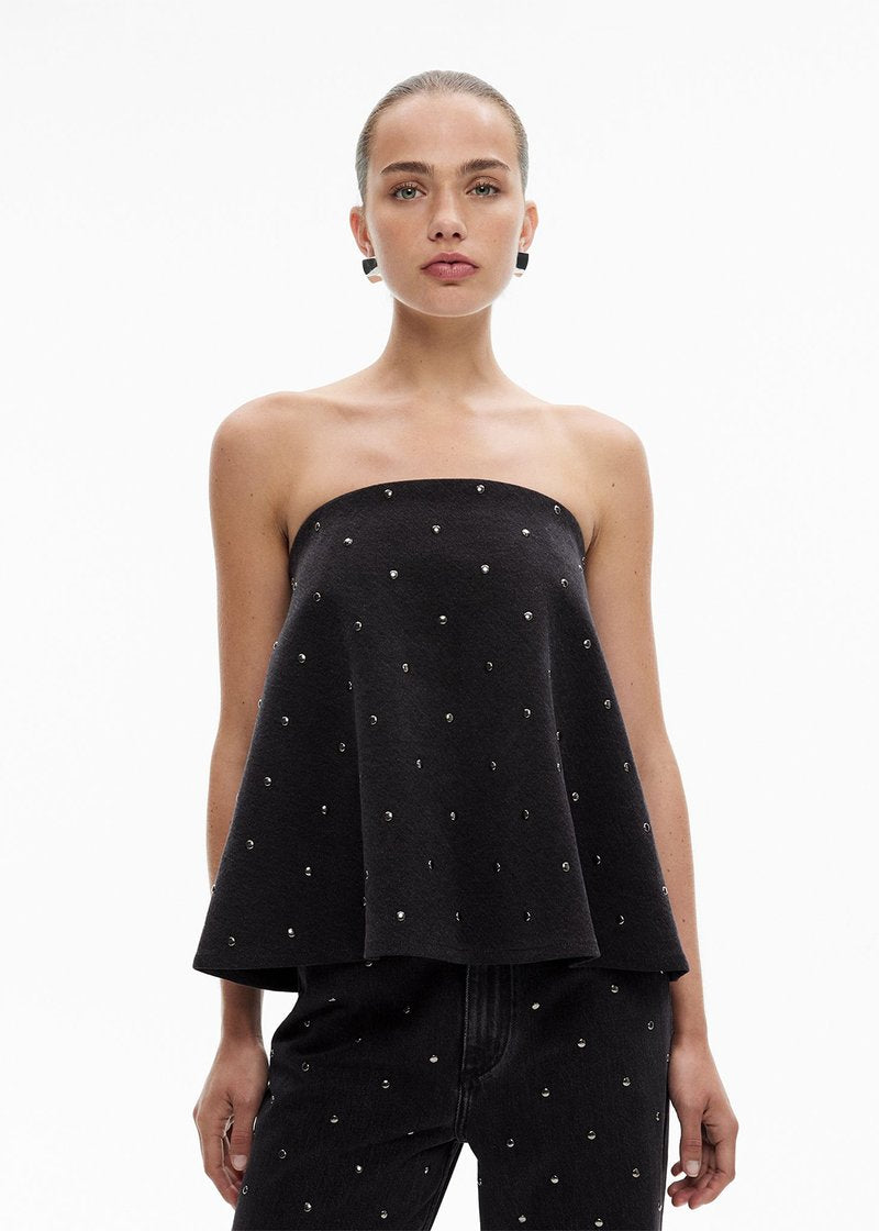 Black Studded Denim Set