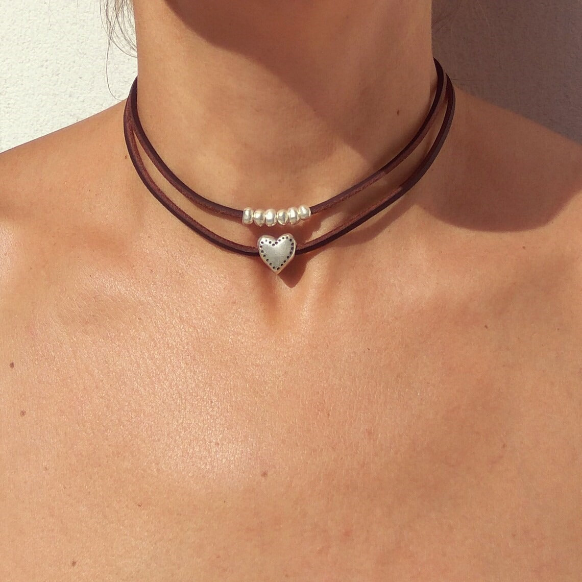 Double Love Clavicle Chain Necklace