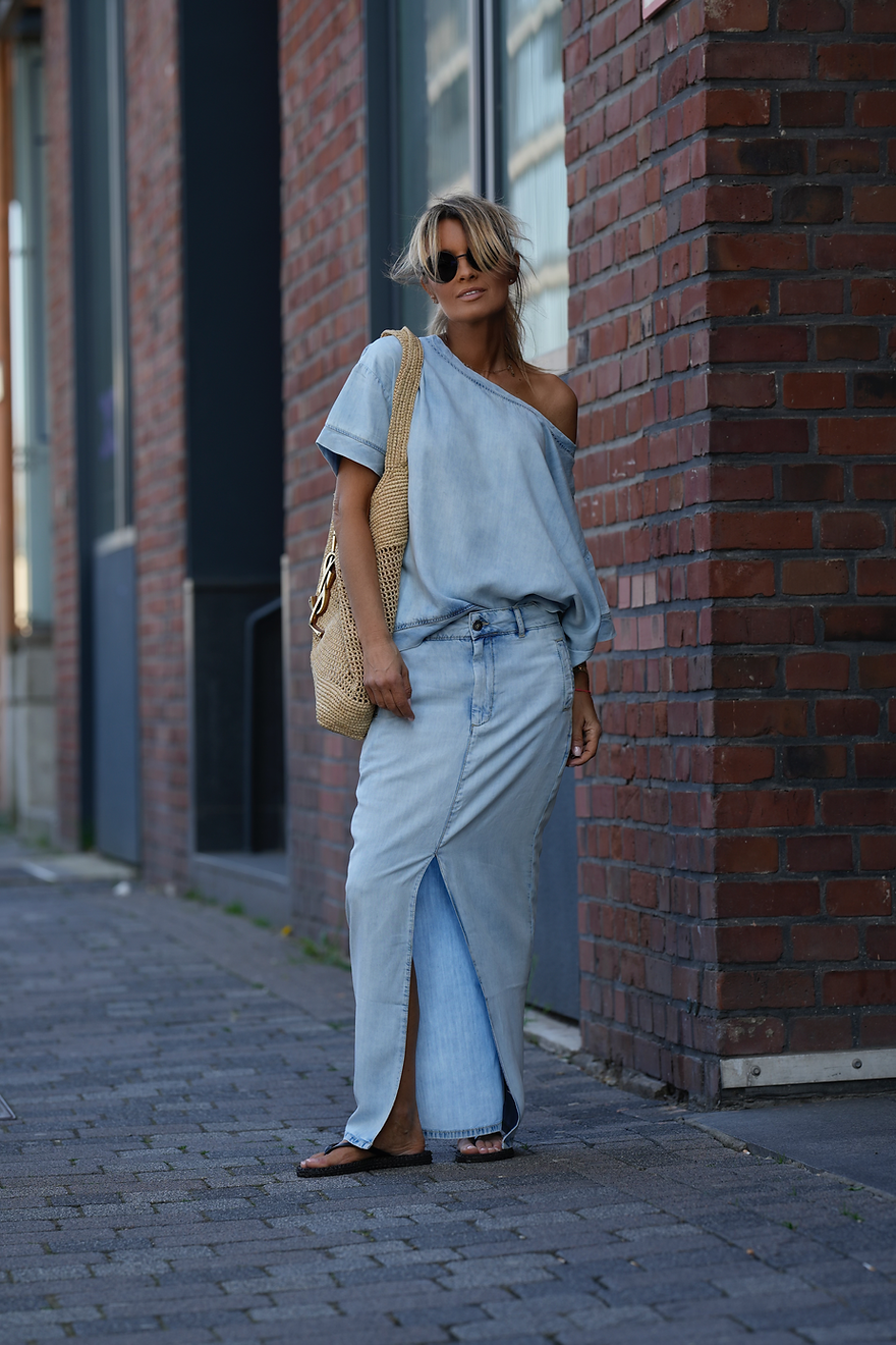 Tencel Denim Skirt Suit