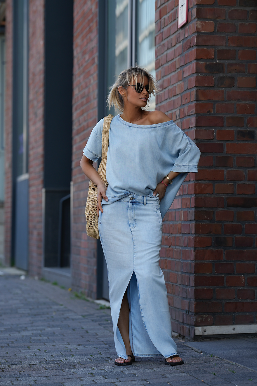 Tencel Denim Skirt Suit
