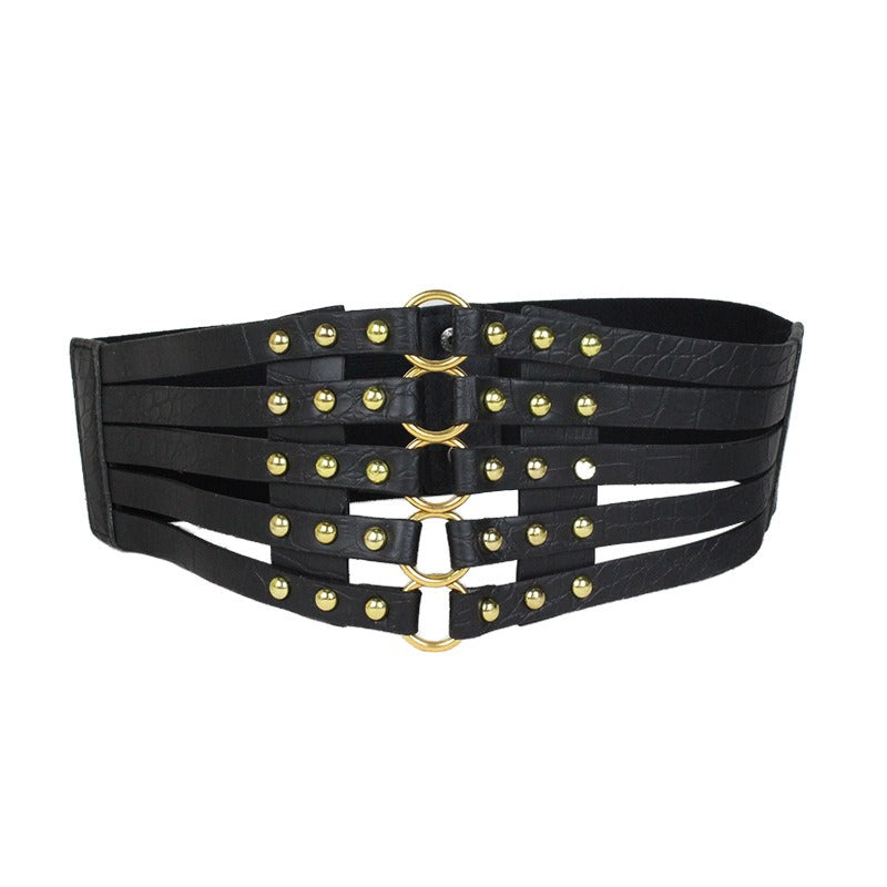 Women's vintage rivet belt