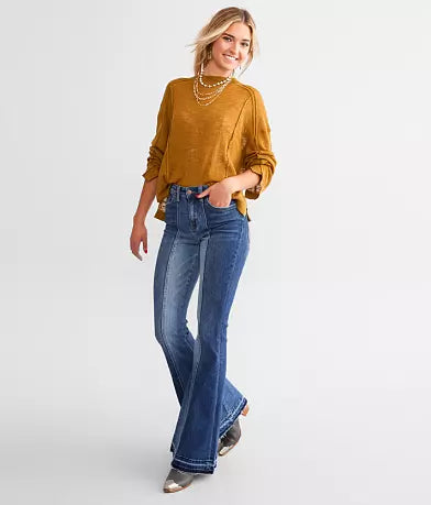 High Rise Super Flare Stretch Jean
