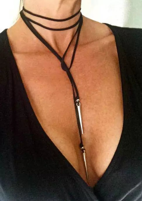 Bohemian Leather Choker Necklace