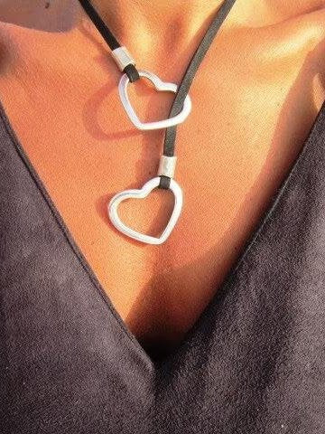 Casual Leather Cord Silver Heart Pendant Necklace Western Style Vintage Ethnic Jewelry