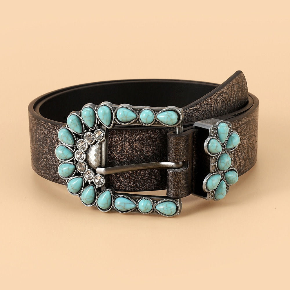 vintage engraved embossed belt